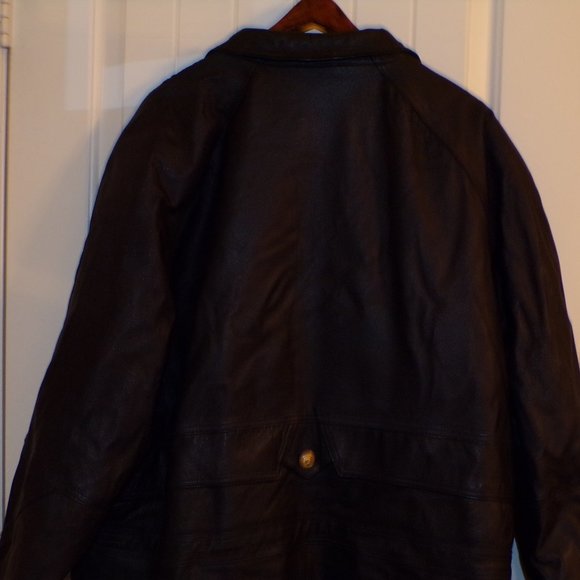 PHASE 2 MENS BLACK LEATHER JACKET - Picture 3 of 5